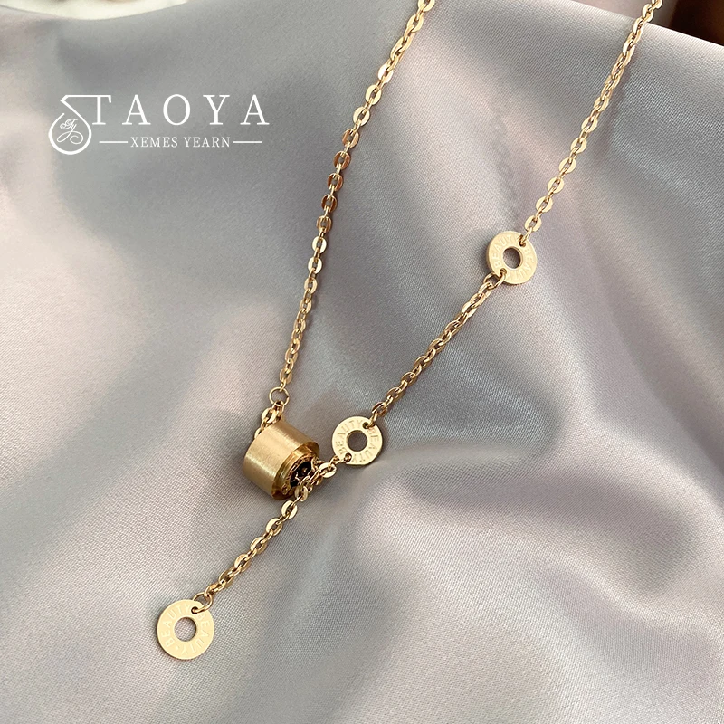 High-grade Stainless steel Column Small Waist Pendant Gold Color Chain Necklace Fashion Jewelry Women's Colorless Accessories
High-grade Stainless steel Column Small Waist Pendant Gold Color Chain Necklace Fashion Jewelry Women's Colorless Accessories