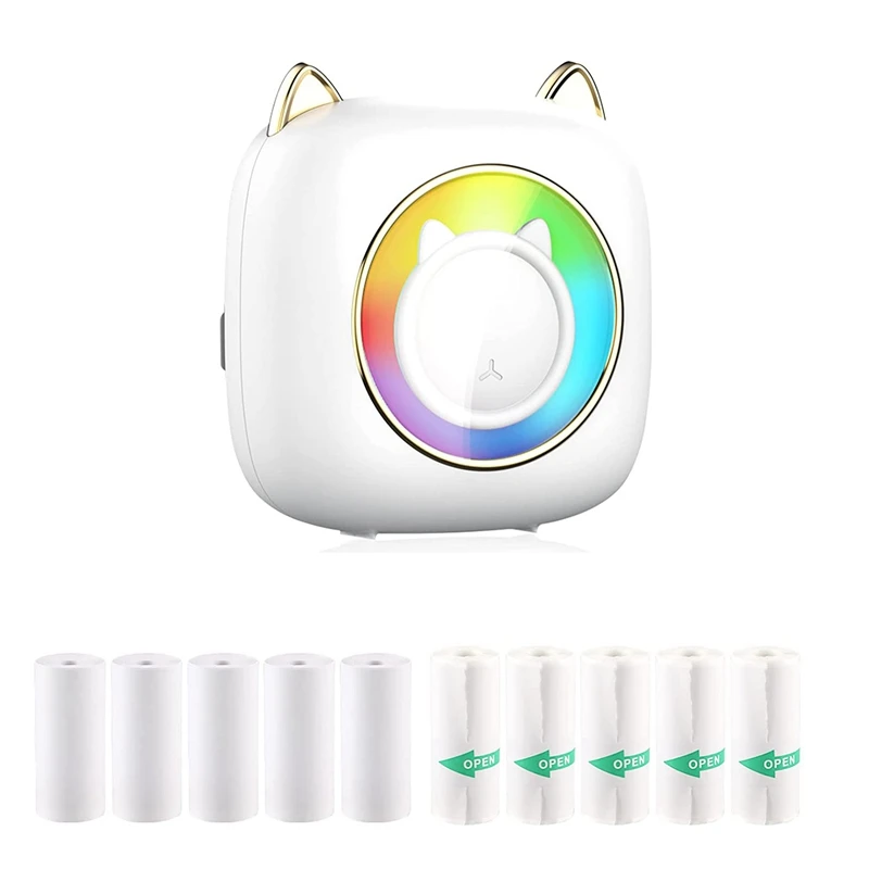 Mini Pocket Printer Portable Thermal Printer Bluetooth Inkless Printer With LED For Kids, Used In Home, Office, Study
Mini Pocket Printer Portable Thermal Printer Bluetooth Inkless Printer With LED For Kids, Used In Home, Office, Study