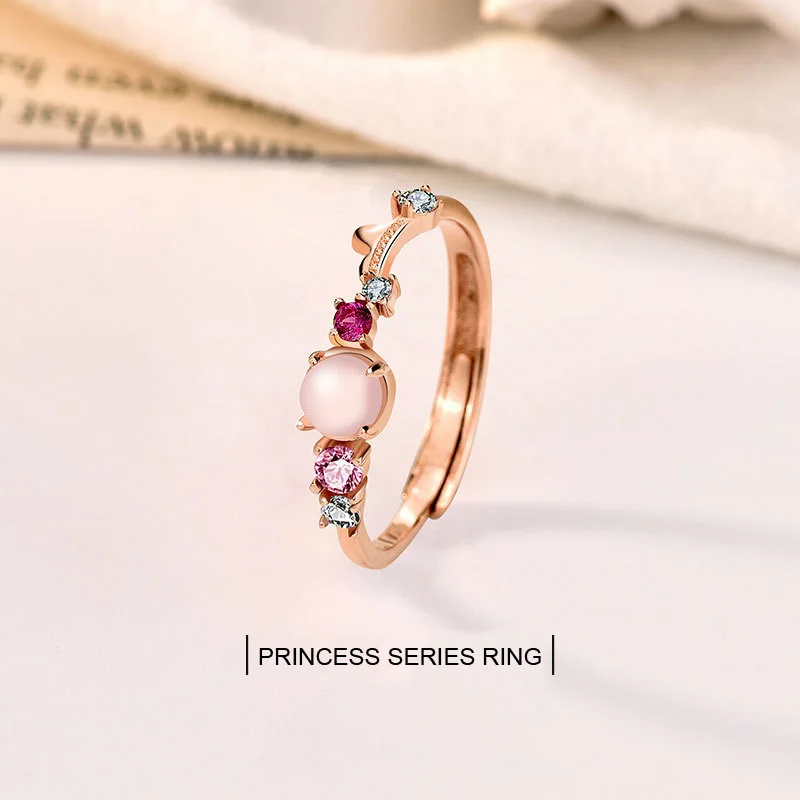 S925 Sterling Silver Opal Rose Gold Ring Female Korean Princess Series Versatile Ring Jewelry Valentine's Day Anniversary Gift
S925 Sterling Silver Opal Rose Gold Ring Female Korean Princess Series Versatile Ring Jewelry Valentine's Day Anniversary Gift