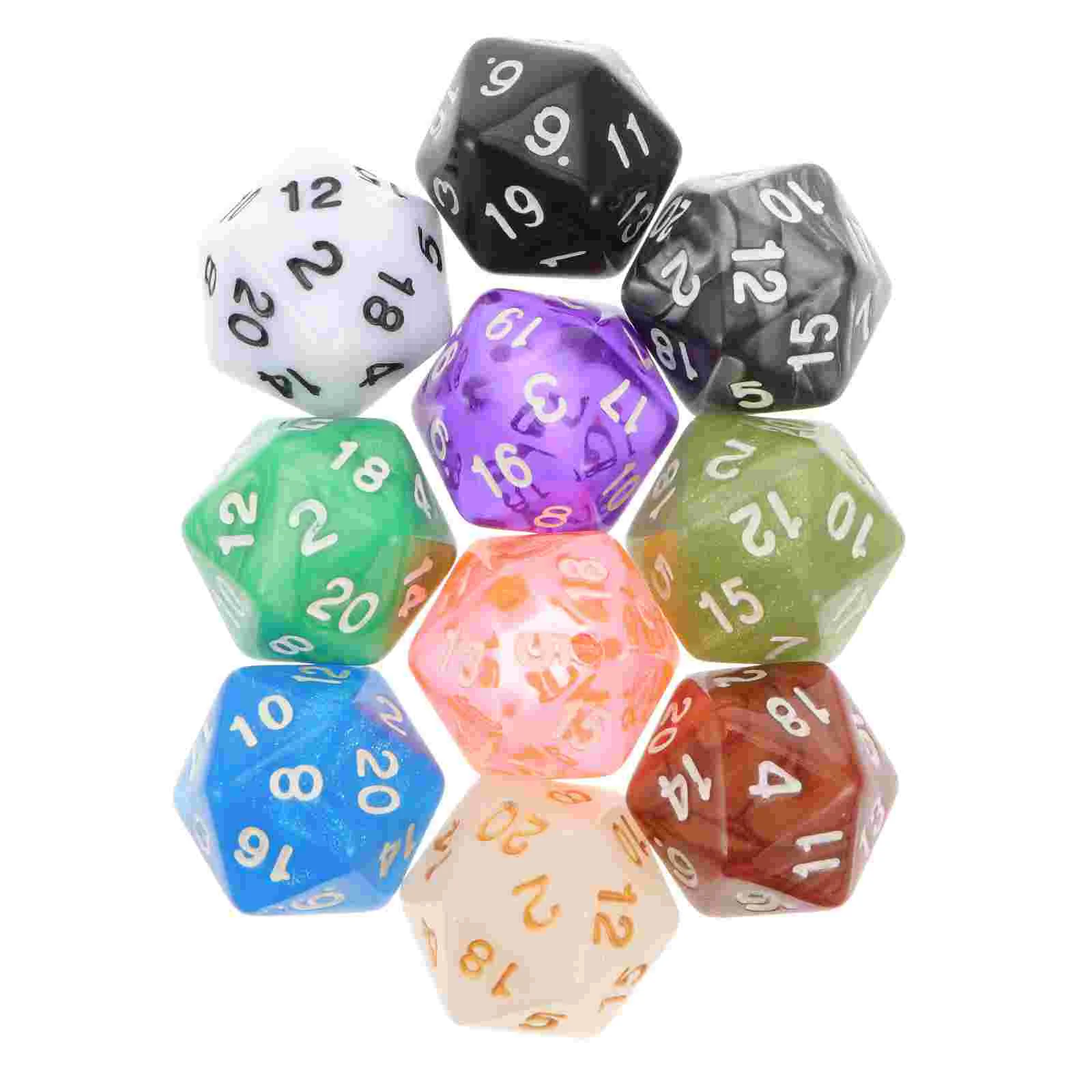 10pcs Durable Sturdy Prime Chic Plastic 20-sided Dice Game Dice Props Plastic Dices
10pcs Durable Sturdy Prime Chic Plastic 20-sided Dice Game Dice Props Plastic Dices
