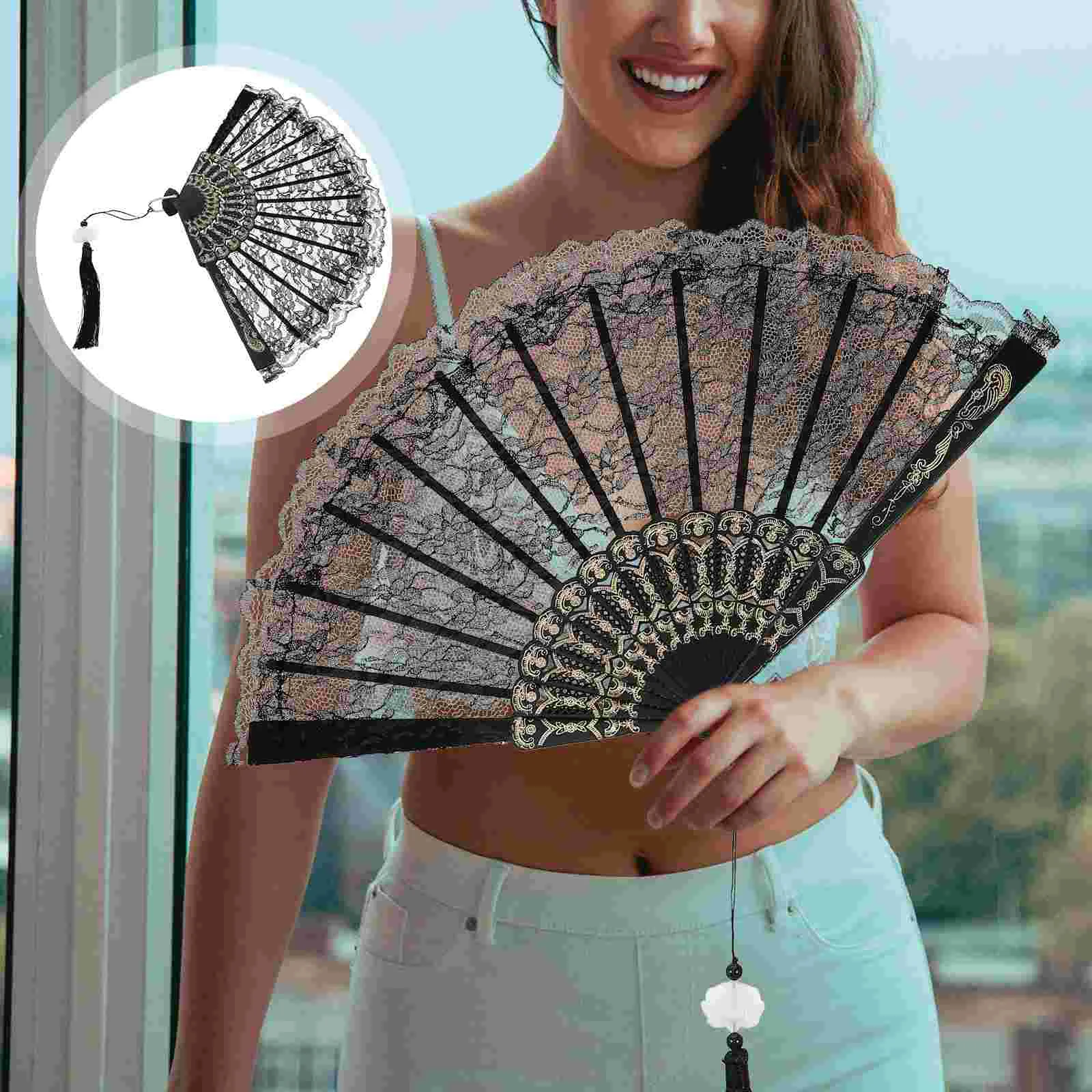 2 Pcs Vintage Fan Lace Foldable Folding Foldaway Fancy Dress Handheld Fans Lolita Dance
2 Pcs Vintage Fan Lace Foldable Folding Foldaway Fancy Dress Handheld Fans Lolita Dance