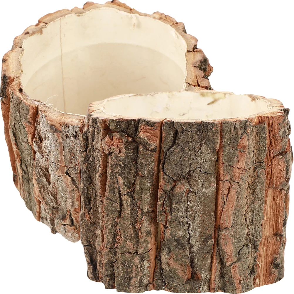2 Pcs Bark Fountain Wood Log Plant Container Pots Holders Flower Boxes Rustic Planter Wooden Bonsai Outdoor Decor
2 Pcs Bark Fountain Wood Log Plant Container Pots Holders Flower Boxes Rustic Planter Wooden Bonsai Outdoor Decor