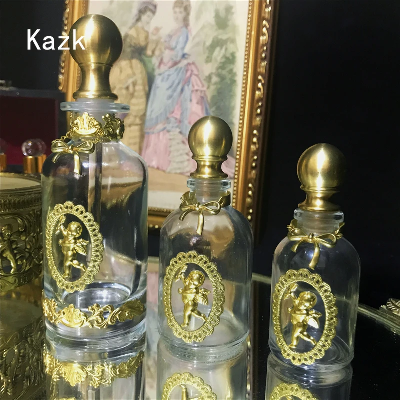 French Vintage Angel Perfume Bottle Light Luxury Little Angel Copper Craft Glass Bottles Container Seal Perfume Stick Bottle
French Vintage Angel Perfume Bottle Light Luxury Little Angel Copper Craft Glass Bottles Container Seal Perfume Stick Bottle