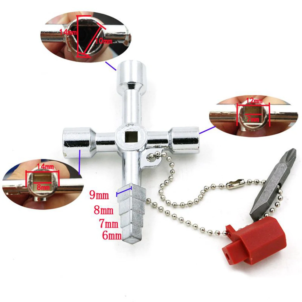 4 Way Key Key Wrench Utility DIY With Screwdriver Square Stepped Key Zinc Alloy Gas Pipe Radiator Multipurpose
4 Way Key Key Wrench Utility DIY With Screwdriver Square Stepped Key Zinc Alloy Gas Pipe Radiator Multipurpose