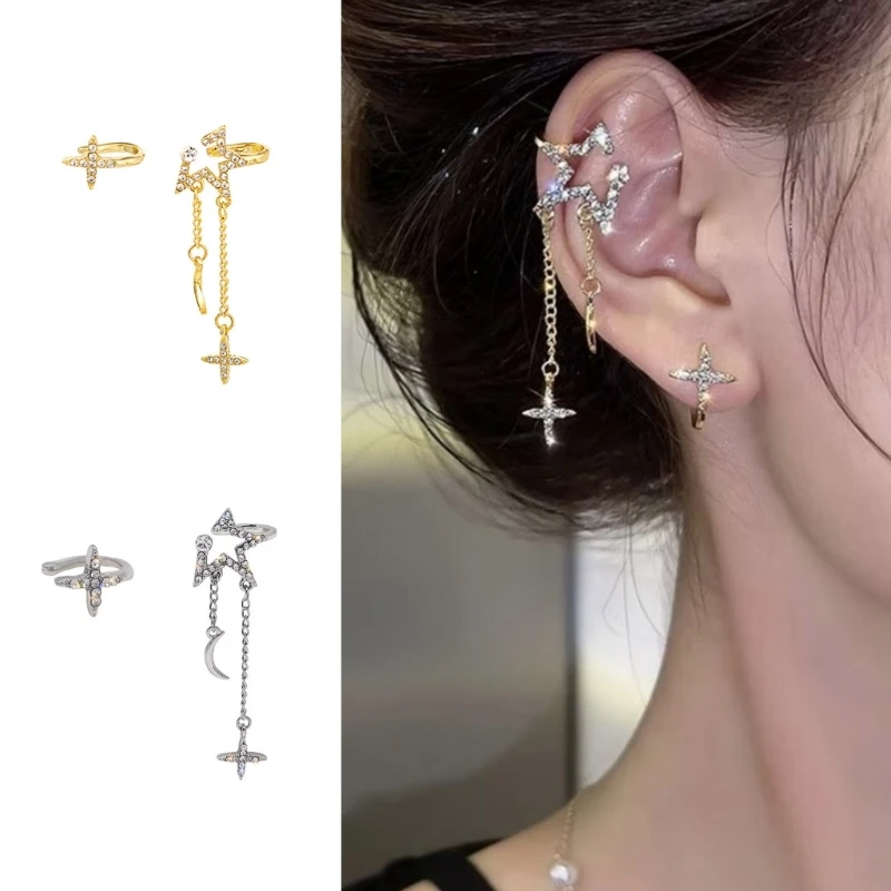 Женские серьги-кисточки со звездами и Луной
Женские серьги-кисточки со звездами и Луной