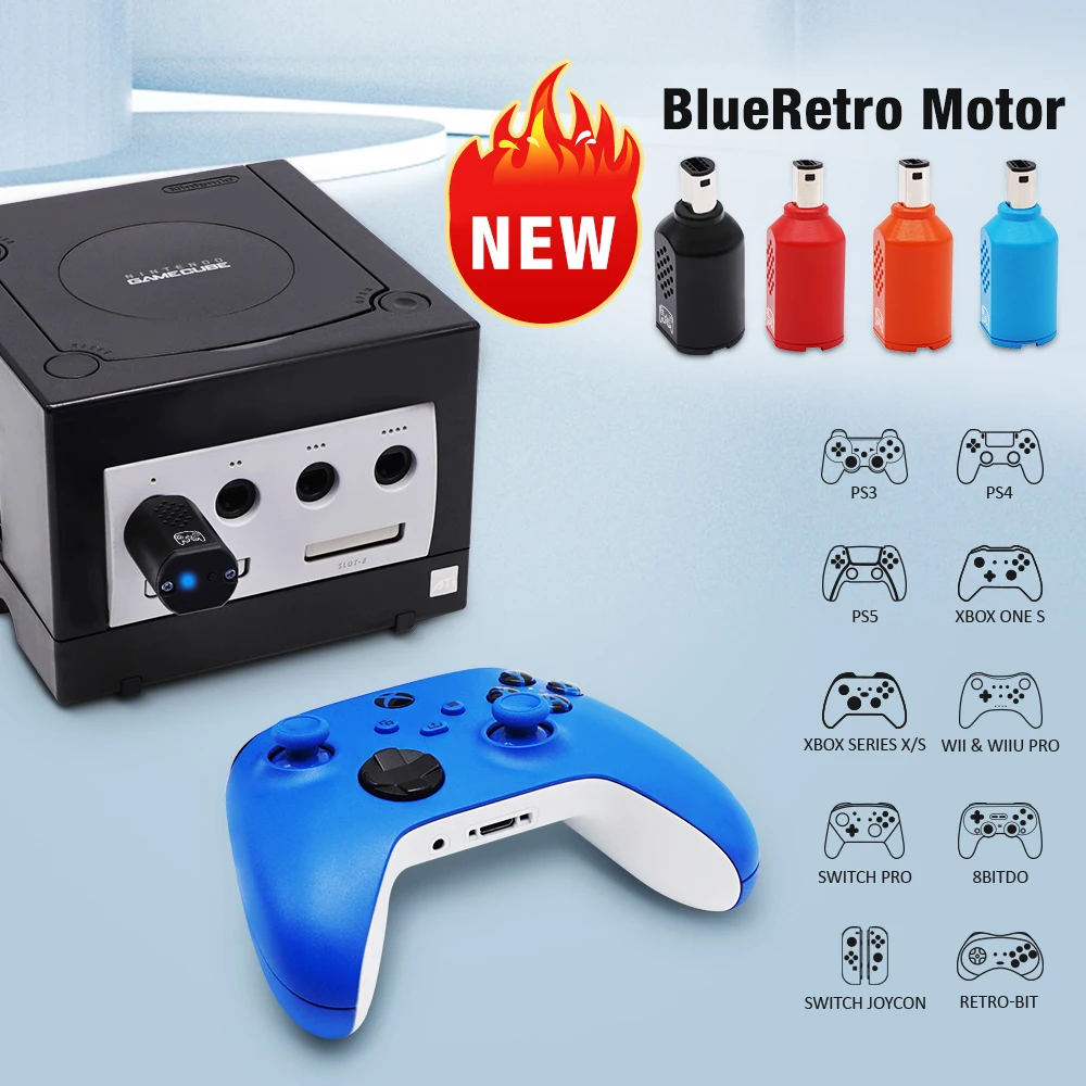 

New Gamcube Blueretro Wireless Controllers Adapter For Nintendo GameCube NGC Compatible with PS5 PS4 Switch Xbox Controller