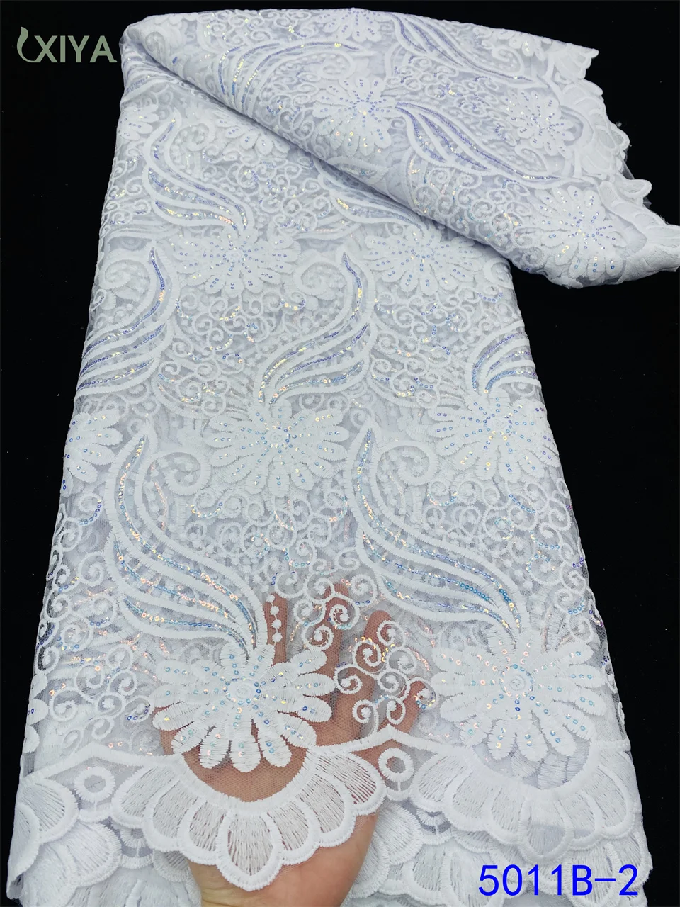 Кружевная ткань XIYA Африканское молочного цвета Шелковое кружево Fabric 2022, дешевый тканевый шнур, кружевной материал с блестками, нигерийская ...
Кружевная ткань XIYA Африканское молочного цвета Шелковое кружево Fabric 2022, дешевый тканевый шнур, кружевной материал с блестками, нигерийская ...