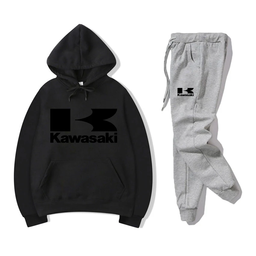 Kawasaki print new spring couple men and women casual fashion sports suit hooded sweater plus trousers trend two-piece set
Kawasaki print new spring couple men and women casual fashion sports suit hooded sweater plus trousers trend two-piece set