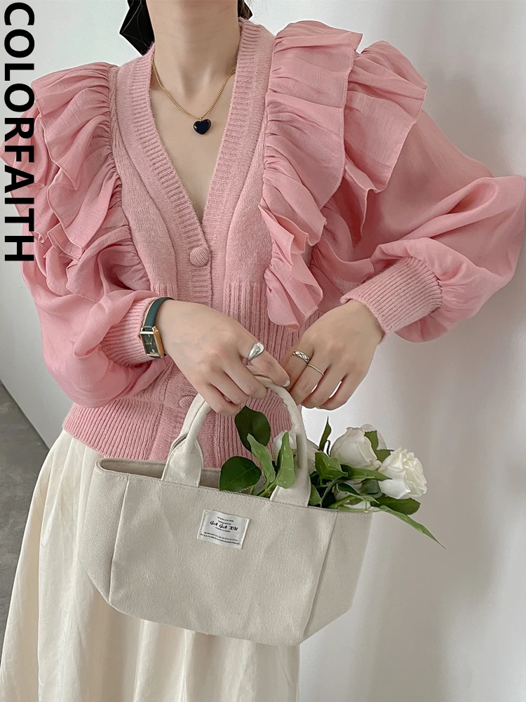 Colorfaith Новинка 2022 шикарные корейские модные Лоскутные трикотажные рубашки с рюшами элегантные женские весенне-летние блузки женские топы ...
Colorfaith Новинка 2022 шикарные корейские модные Лоскутные трикотажные рубашки с рюшами элегантные женские весенне-летние блузки женские топы ...