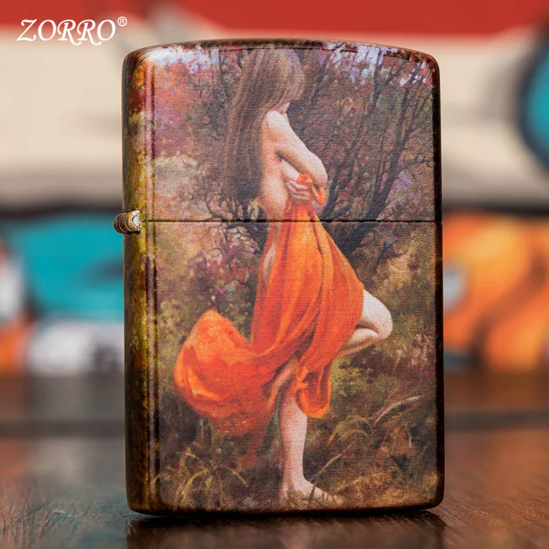 ZORRO Creative Lighter Color Paint Ukrainian Beauty Retro Grinding Wheel Pure Copper Personalized Kerosene Lighter For Boyfriend
ZORRO Creative Lighter Color Paint Ukrainian Beauty Retro Grinding Wheel Pure Copper Personalized Kerosene Lighter For Boyfriend