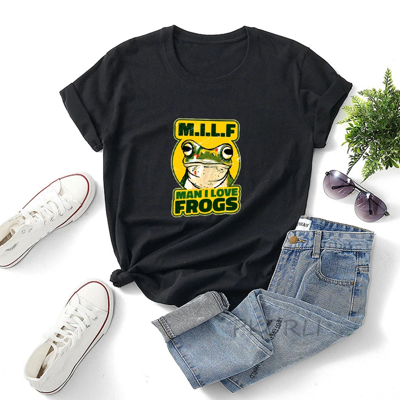 Funny MILF Man I Love Frogs Meme Graphic Tee Shirt Women Men Cotton Animal Short Sleeve Print Tshirt Funny Vintage Streetwear
Funny MILF Man I Love Frogs Meme Graphic Tee Shirt Women Men Cotton Animal Short Sleeve Print Tshirt Funny Vintage Streetwear