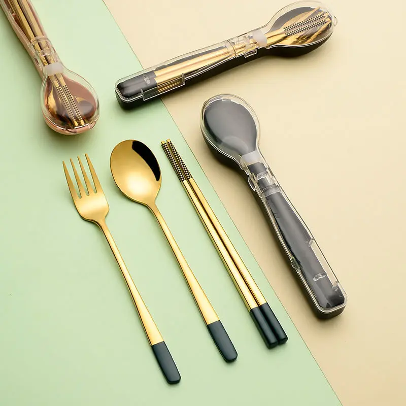 Creative 304 Stainless Steel Chopsticks Spoon Fork Set Cutlery Set Flatware Set Tableware Soup Spoon Portable Cultery with Box
Creative 304 Stainless Steel Chopsticks Spoon Fork Set Cutlery Set Flatware Set Tableware Soup Spoon Portable Cultery with Box