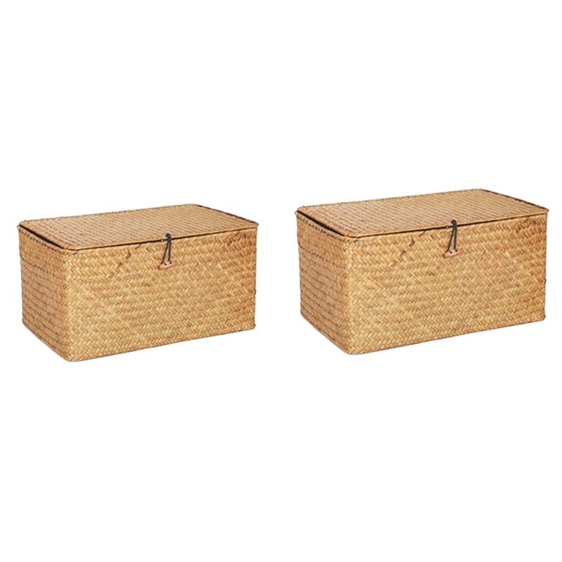 2 Pcs Handmade Straw Woven Storage Basket With Lid Makeup Organizer Storage Box Seagrass Laundry Baskets Rattan Jewelry Box, S &
2 Pcs Handmade Straw Woven Storage Basket With Lid Makeup Organizer Storage Box Seagrass Laundry Baskets Rattan Jewelry Box, S &