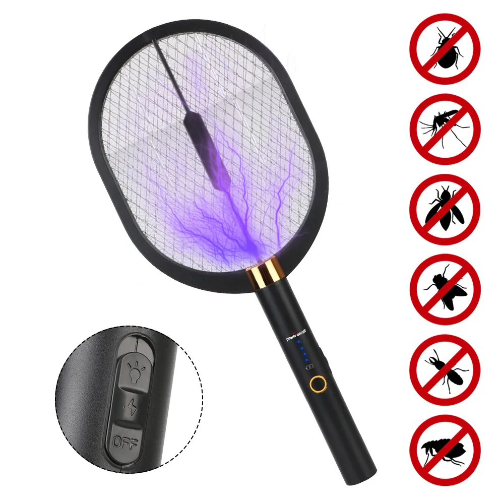 With UV Light Electric shocker USB Rechargeable Insect Bug Zapper 3000V Summer Fly Swatter Electric Mosquito Swatter
With UV Light Electric shocker USB Rechargeable Insect Bug Zapper 3000V Summer Fly Swatter Electric Mosquito Swatter