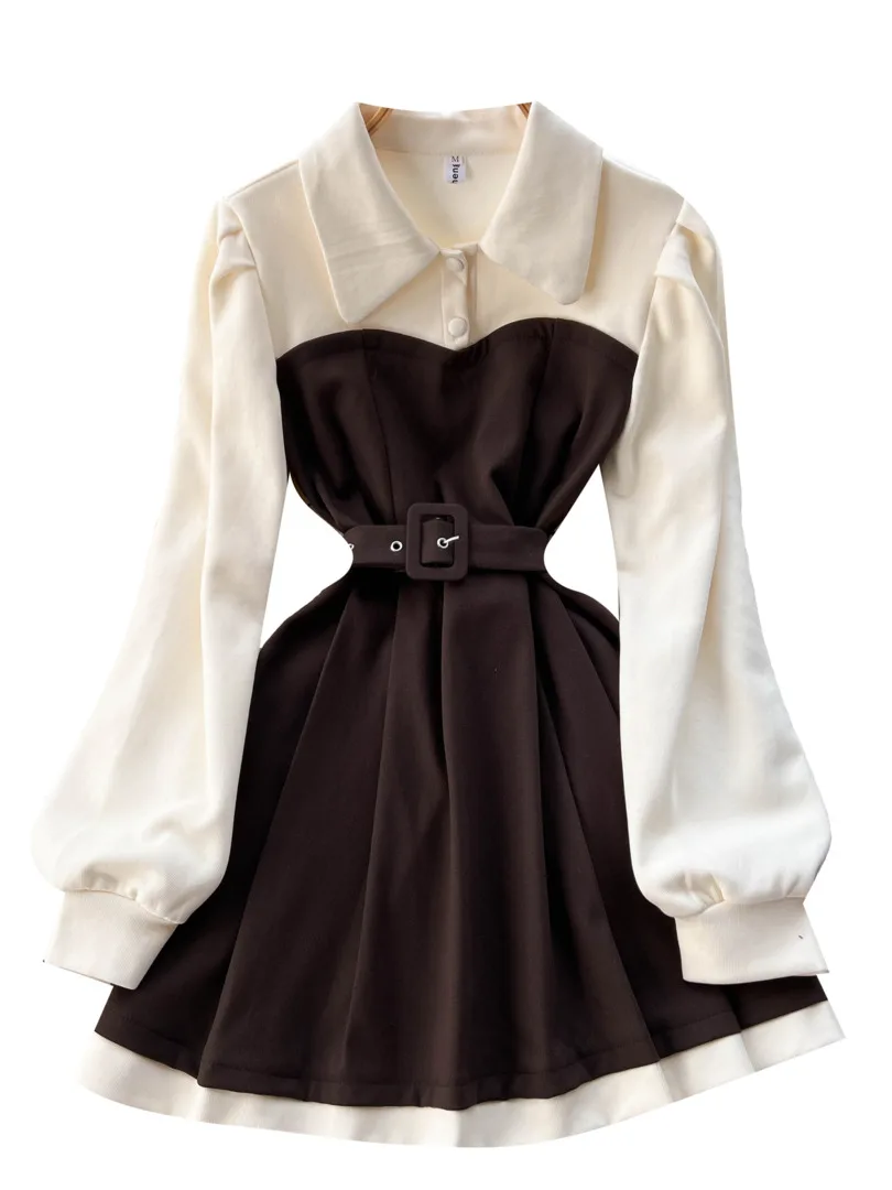 Платье Foamlina женское с длинным рукавом, элегантное приталенное повседневное ТРАПЕЦИЕВИДНОЕ, с отложным воротником, на пуговицах, с поясом, о... 
Платье Foamlina женское с длинным рукавом, элегантное приталенное повседневное ТРАПЕЦИЕВИДНОЕ, с отложным воротником, на пуговицах, с поясом, о...