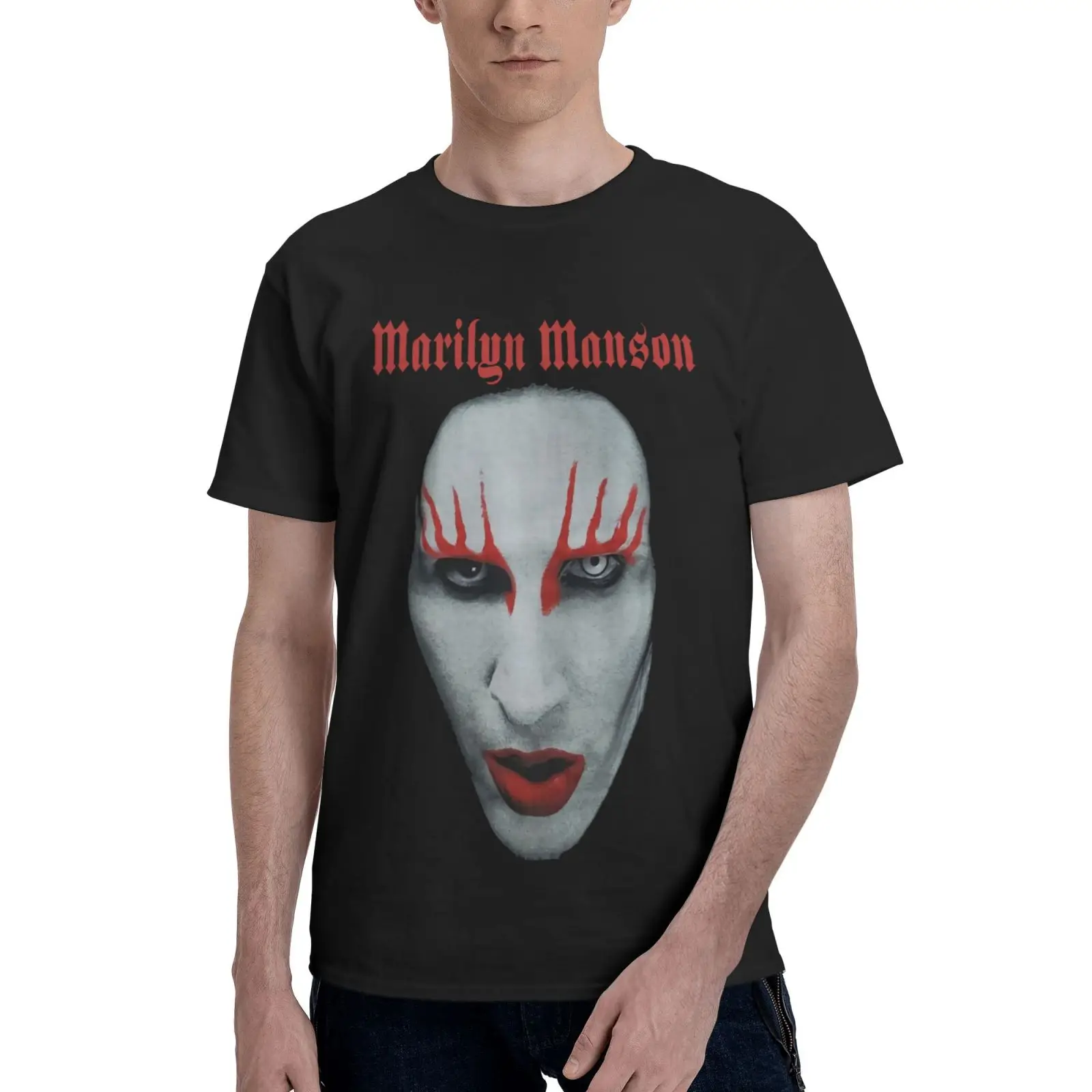 Мужская футболка с принтом Marilyn Manson, футболка большого размера с изображением красных губ, аниме одежда в стиле Харадзюку, одежда для манги, ...
Мужская футболка с принтом Marilyn Manson, футболка большого размера с изображением красных губ, аниме одежда в стиле Харадзюку, одежда для манги, ...