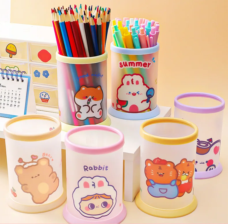 Креативный круглый держатель, офисный органайзер, мультяшная подставка для карандашей, офисные школьные принадлежности
Креативный круглый держатель, офисный органайзер, мультяшная подставка для карандашей, офисные школьные принадлежности