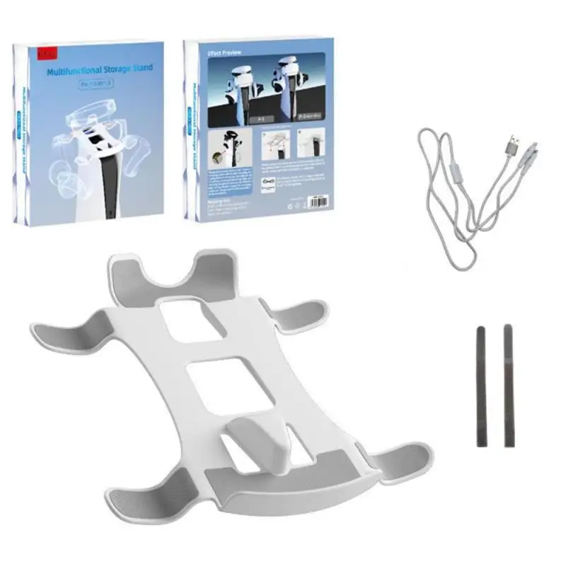 Storage Bracket For PS5 Game Console Headset Mount Stand With 2 In 1 Charging Cable For PS VR2 PSVR2 VR Storage Stand Package
Storage Bracket For PS5 Game Console Headset Mount Stand With 2 In 1 Charging Cable For PS VR2 PSVR2 VR Storage Stand Package