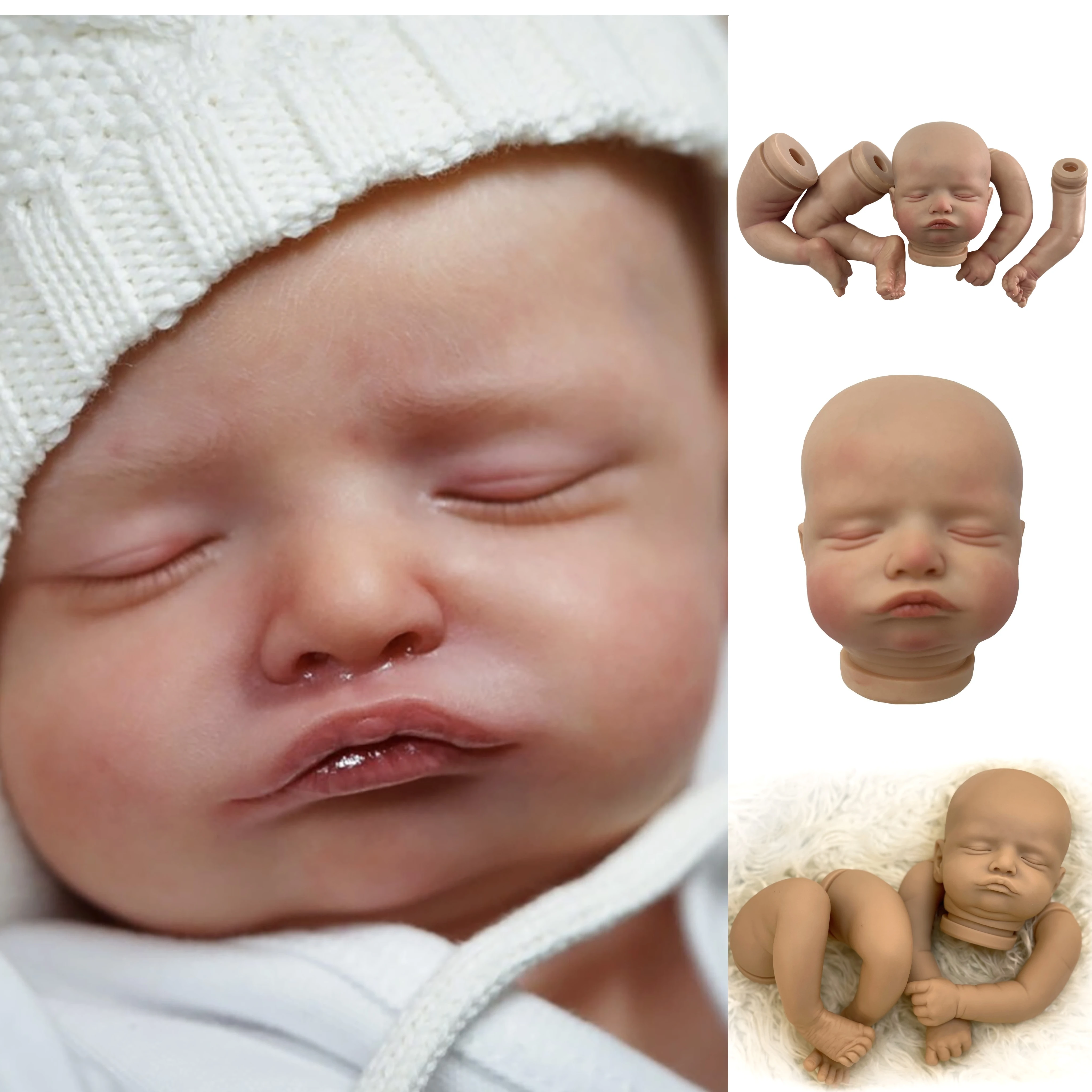 45CM Rosalie Kit Reborn Soft Vinyl Reborn Doll Kits DIY Unassembled Bebe Reborn Handmade Lifelike Newborn Baby Doll Sin Pintar
45CM Rosalie Kit Reborn Soft Vinyl Reborn Doll Kits DIY Unassembled Bebe Reborn Handmade Lifelike Newborn Baby Doll Sin Pintar