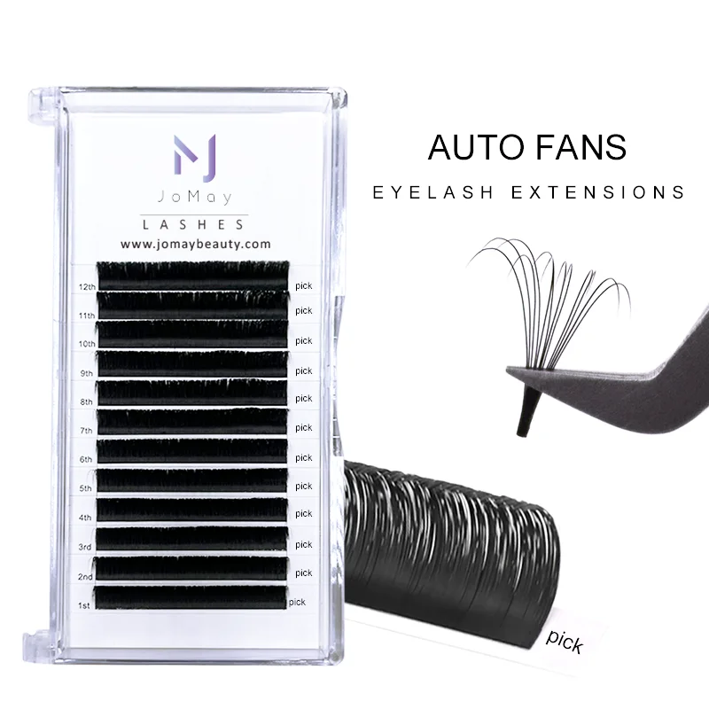 

Easy Fanning Bloom Eyelashes Austomatic Flowering Volume Faux Mink Individual Lashes Thick Natural Eyelash Extension