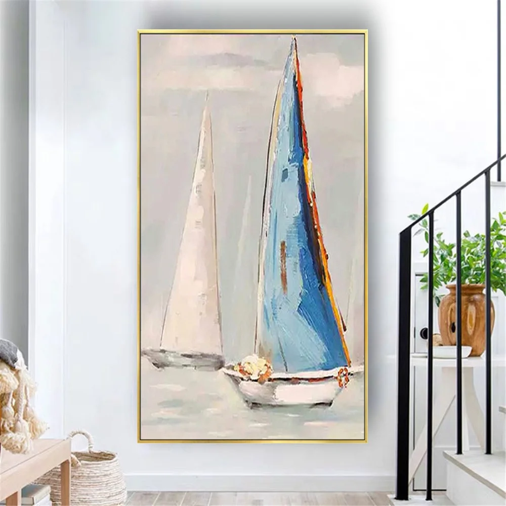 Hand Painted Sea Boat Oil Painting High Quality Wall Pictures on Canvas Modern Decor home Art Painting Decor living room artwork 
Hand Painted Sea Boat Oil Painting High Quality Wall Pictures on Canvas Modern Decor home Art Painting Decor living room artwork