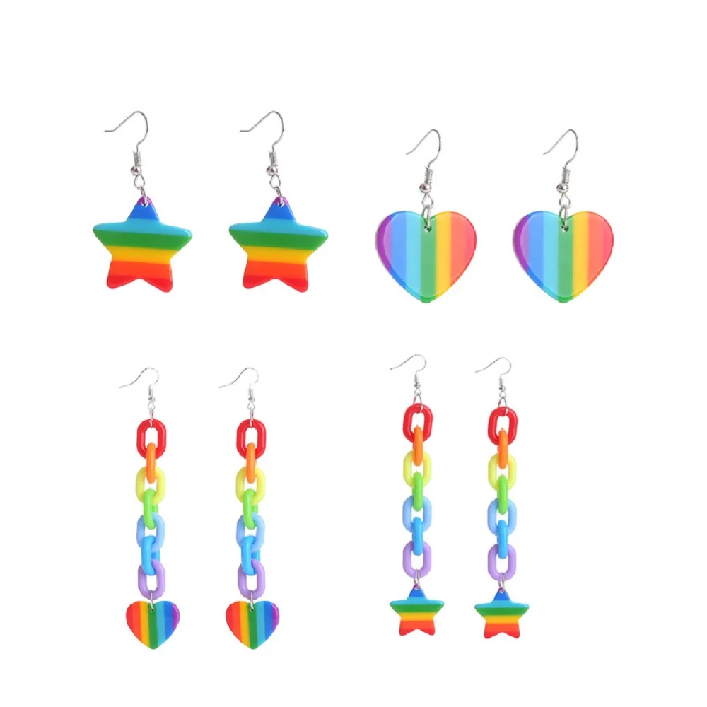 8 Pair Pride Earrings LGBTQ Rainbow Earrings for Women Lesbian Enamel Heart Star Earring Long Jewelry Accessories
8 Pair Pride Earrings LGBTQ Rainbow Earrings for Women Lesbian Enamel Heart Star Earring Long Jewelry Accessories