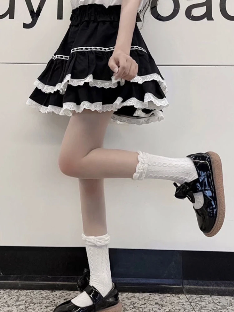 Japanese Lolita Style Skirt Sweet Girl Lace Folds All-match Cake Skirt Ruffles High Waist Multilayer Lace Slim Fit Short Skirt
Japanese Lolita Style Skirt Sweet Girl Lace Folds All-match Cake Skirt Ruffles High Waist Multilayer Lace Slim Fit Short Skirt