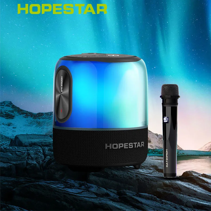 

HOPESTAR SC-01 Высокая мощность 60 Вт Bluetooth колонки сабвуфер Mp3 плеер супер бас Boombox караоке домашний кинотеатр красочные огни