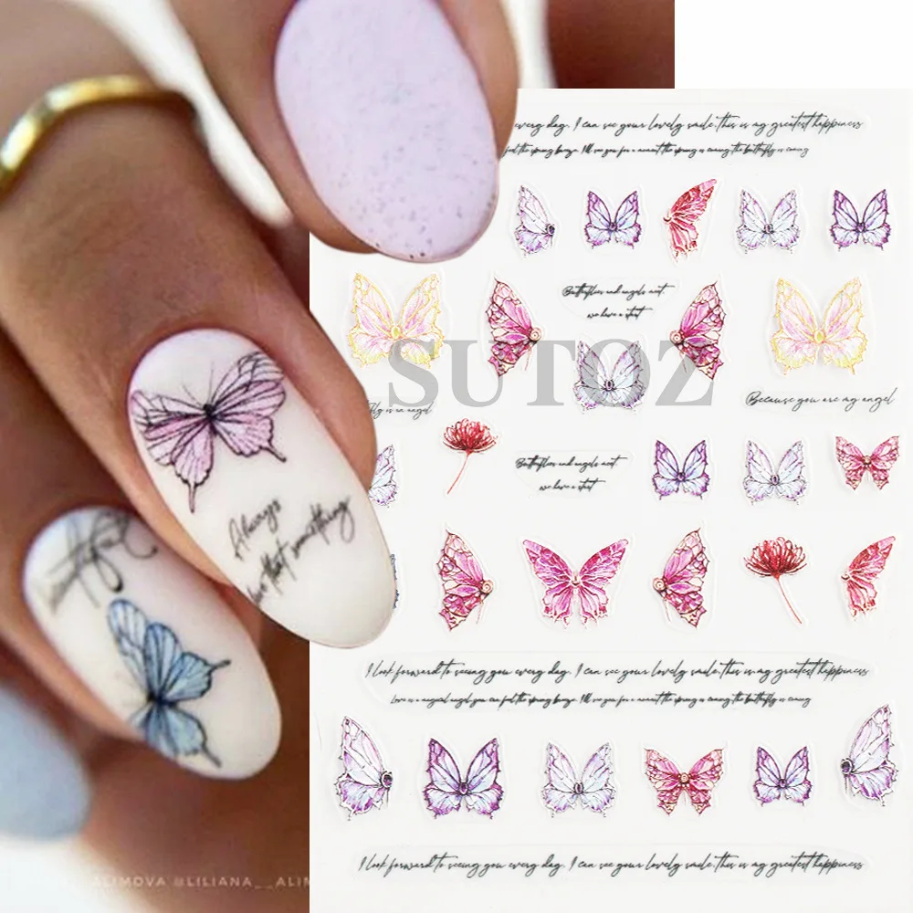 1Pcs 5D Butterfly Nail Stickers Spring Flowers Decoration Relief Sliders Blue Butterflies For Nails English Words Decal Manicure
1Pcs 5D Butterfly Nail Stickers Spring Flowers Decoration Relief Sliders Blue Butterflies For Nails English Words Decal Manicure