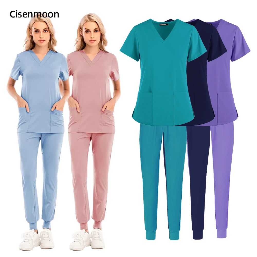 New Style Women Scrub Tops+pant Medical Uniform Surgery Scrubs Shirt Short Sleeve Nursing Uniform Pet Shop Doctor Nurse Workwear
New Style Women Scrub Tops+pant Medical Uniform Surgery Scrubs Shirt Short Sleeve Nursing Uniform Pet Shop Doctor Nurse Workwear