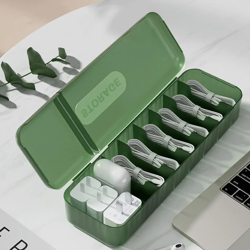 Desktop Data Cable Storage Box Power Cord Storage Mobile Phone Charger Charging Line Sorting Partitioned Box with Cover
Desktop Data Cable Storage Box Power Cord Storage Mobile Phone Charger Charging Line Sorting Partitioned Box with Cover
