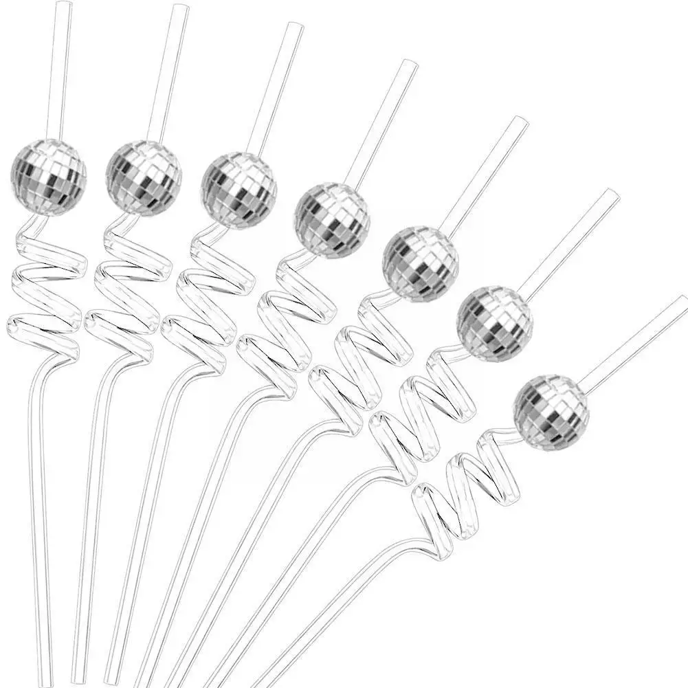 12pcs Mirror Disco Ball Straws Silver 70s Decorative Straws Mini Disco Straw Decor Disco Party Decorations For Wedding Birt C2e0 
12pcs Mirror Disco Ball Straws Silver 70s Decorative Straws Mini Disco Straw Decor Disco Party Decorations For Wedding Birt C2e0