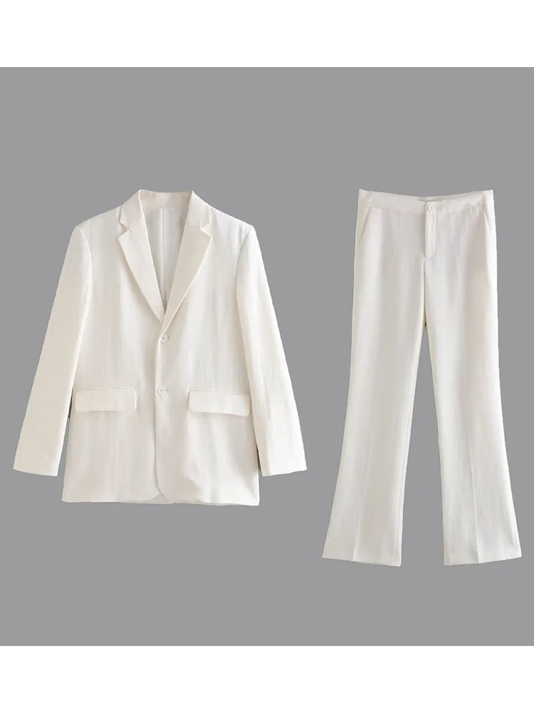 Women 2022 New Fashion Flax Loose Leisure Blazer Coat Vintage Long Sleeve Pockets Female Outerwear Chic + Trousers Suit
Women 2022 New Fashion Flax Loose Leisure Blazer Coat Vintage Long Sleeve Pockets Female Outerwear Chic + Trousers Suit