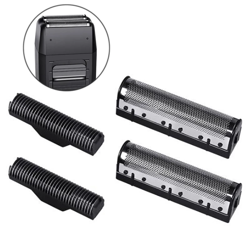 

4Pcs Stainless Steel Hair Clipper Trimmer Shaver Head For Kemei Km-1102 Hair Clipper Trimmer Shaver Replacable Heads Knife Cover