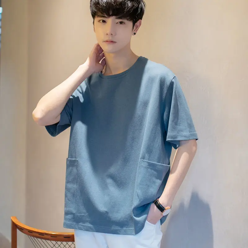 2022 Summer New Men's Fashion Solid T Shirt Mens Oversized Loose Short Sleeve Casual Cotton T Shirt Mens Streetwear Top Tees A63
2022 Summer New Men's Fashion Solid T Shirt Mens Oversized Loose Short Sleeve Casual Cotton T Shirt Mens Streetwear Top Tees A63
