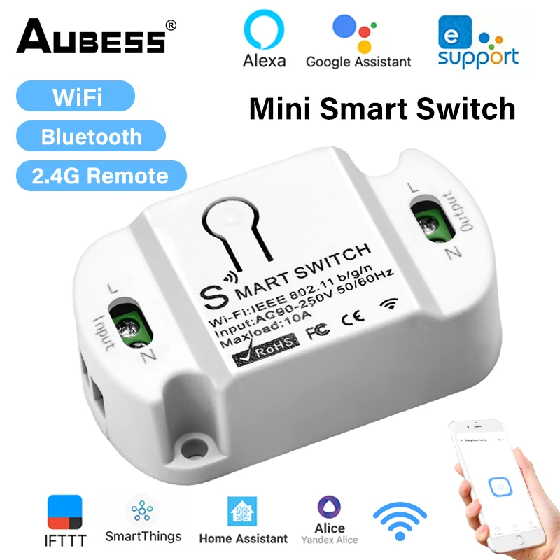 2.4G Mini WiFi Smart Switch Wireless Remote Control EWeLink Switch Module Voice Control Timer Work With Alexa Google Home
2.4G Mini WiFi Smart Switch Wireless Remote Control EWeLink Switch Module Voice Control Timer Work With Alexa Google Home