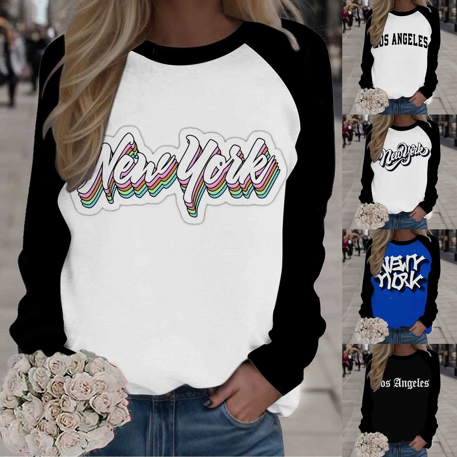 Womens 2023 Fashion Casual Long Sleeve Crew Neck Sweatshirts Words Printed Pullover Hoodless Athletic Zip up Jacket Women
Womens 2023 Fashion Casual Long Sleeve Crew Neck Sweatshirts Words Printed Pullover Hoodless Athletic Zip up Jacket Women