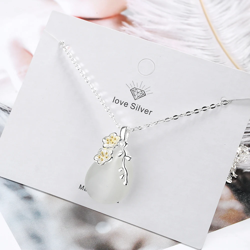 Todorova Vintage Water Drop Shaped Opal Pendant Necklace Cherry Blossom Branch Leaves Chokers Necklaces For Women Jewelry
Todorova Vintage Water Drop Shaped Opal Pendant Necklace Cherry Blossom Branch Leaves Chokers Necklaces For Women Jewelry