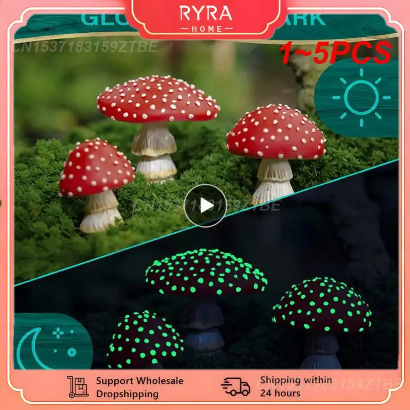 1~5PCS Mini Mushroom Glow In The Dark Resin Crafts Fairy Garden Miniatures Garden Ornament Terrarium Figurines Decor DIY
1~5PCS Mini Mushroom Glow In The Dark Resin Crafts Fairy Garden Miniatures Garden Ornament Terrarium Figurines Decor DIY