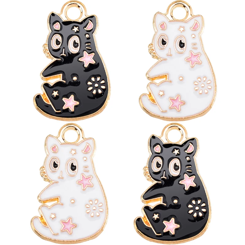 20pcs 12*20mm Drop Oil Enamel Alloy Charm Pendant Cute Black White Cat Earring Bracelet Charm DIY Jewelry Craft Making Accessori
20pcs 12*20mm Drop Oil Enamel Alloy Charm Pendant Cute Black White Cat Earring Bracelet Charm DIY Jewelry Craft Making Accessori