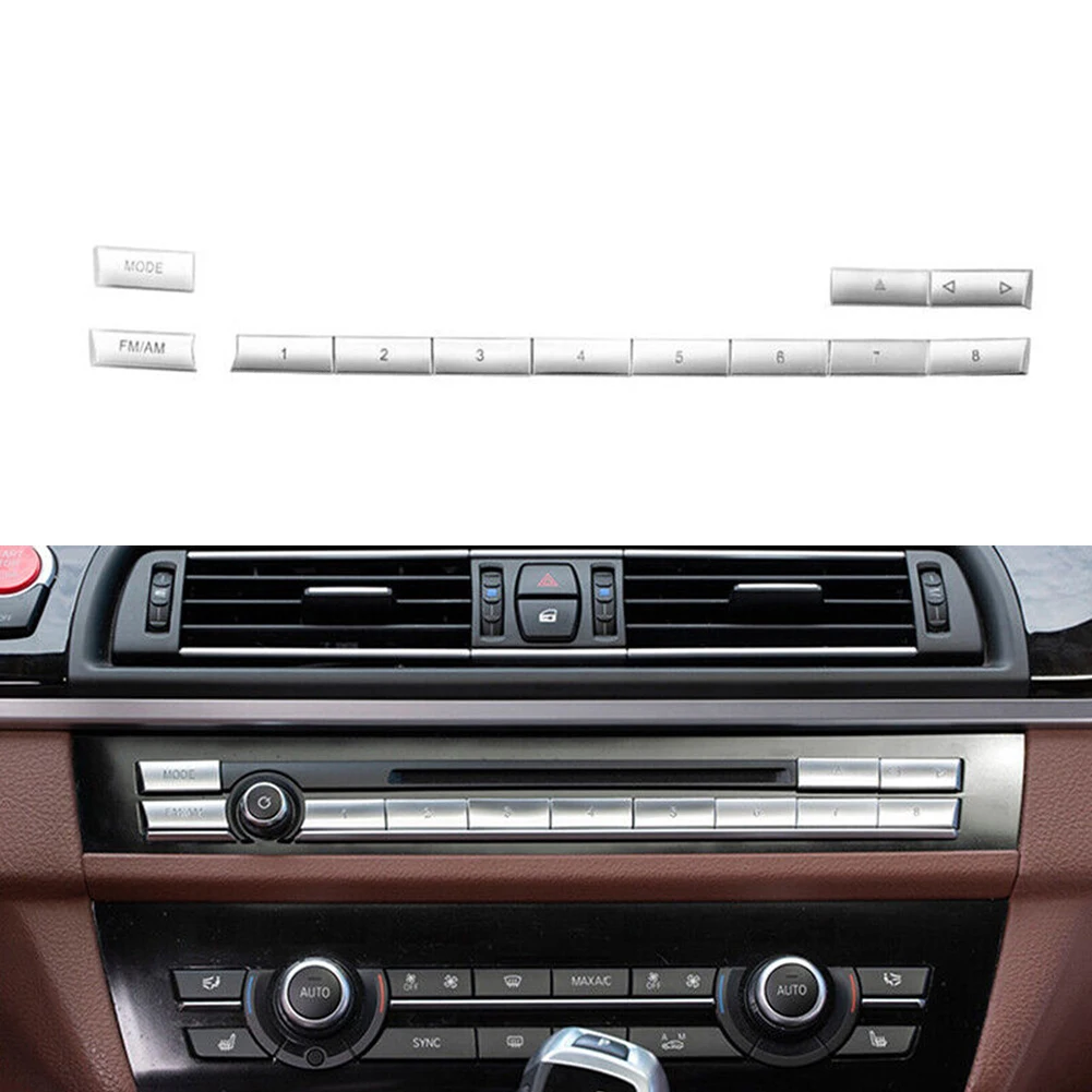 12pcs Car Center Console Trim For BMW 5 6 7 Series F10 F11 GT F07 F06 F12 F13 Chrome Center CD MODE FM/AM Button Trim Cover
12pcs Car Center Console Trim For BMW 5 6 7 Series F10 F11 GT F07 F06 F12 F13 Chrome Center CD MODE FM/AM Button Trim Cover