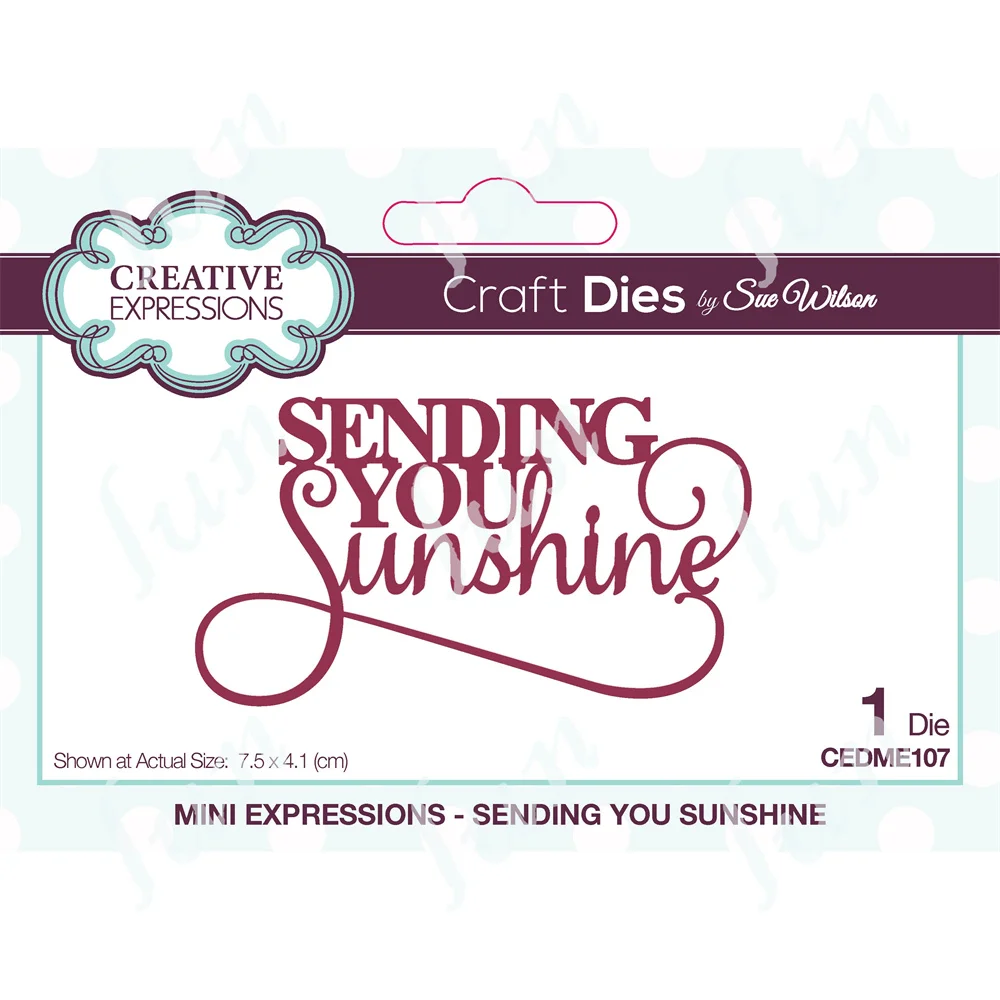Mini Sentiments Sending You Sunshine Metal Cutting Dies Handmade Diy Paper Scrapbooking Photo Album Decoration Arrival New Mold
Mini Sentiments Sending You Sunshine Metal Cutting Dies Handmade Diy Paper Scrapbooking Photo Album Decoration Arrival New Mold