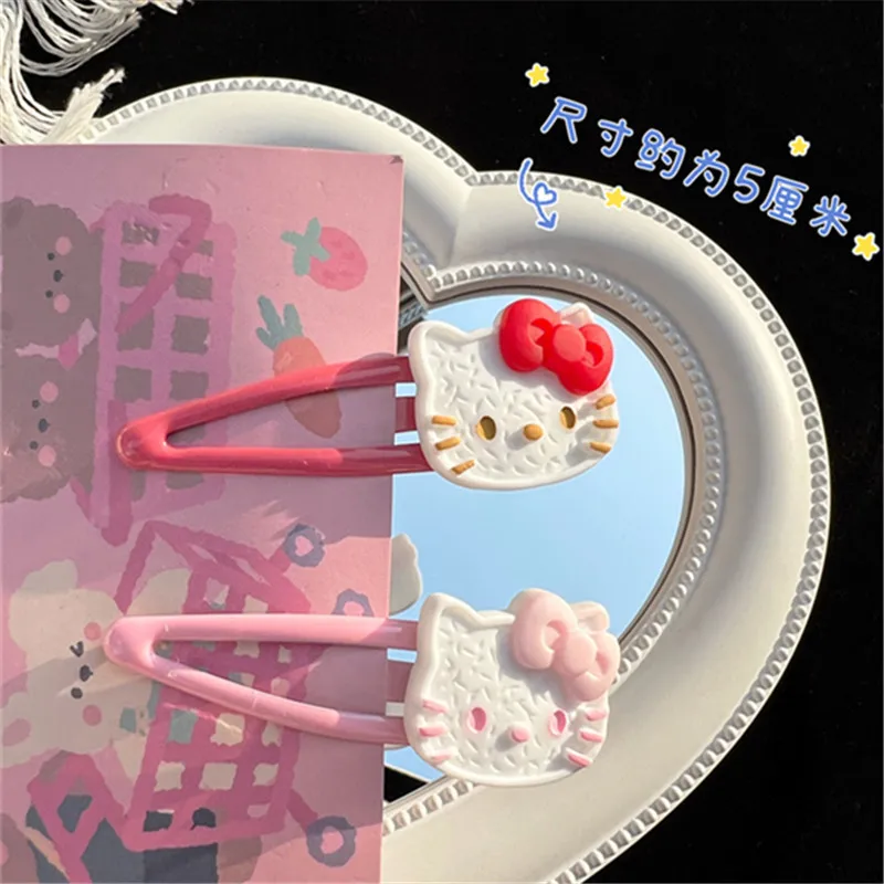 Cartoon Hello Kitty BB Clip Sweet Cute Hello Kitty Bow Barrettes All-Match Children's Hairpin 
Cartoon Hello Kitty BB Clip Sweet Cute Hello Kitty Bow Barrettes All-Match Children's Hairpin