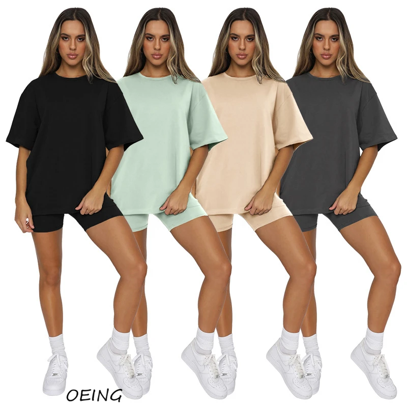 Summer Women 2 Piece Set Short Sleeve Sport Wear Shorts Tracksuit Casual Exercise Suits
Summer Women 2 Piece Set Short Sleeve Sport Wear Shorts Tracksuit Casual Exercise Suits