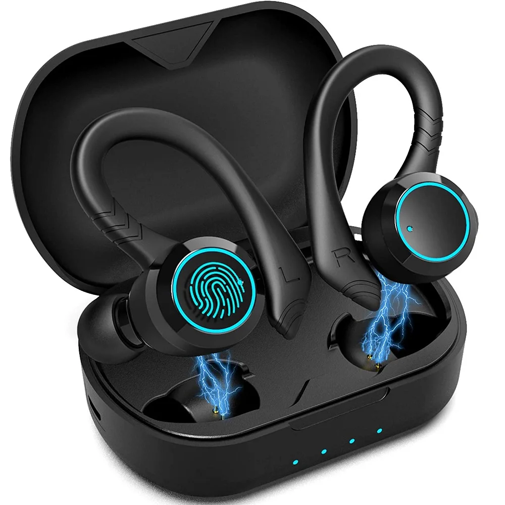 TWS Wireless Bluetooth Headphones Stereo Sports Ipx7Waterproof Earhook Earphones Touch Control Noise Cancelling Headset With Mic 
TWS Wireless Bluetooth Headphones Stereo Sports Ipx7Waterproof Earhook Earphones Touch Control Noise Cancelling Headset With Mic