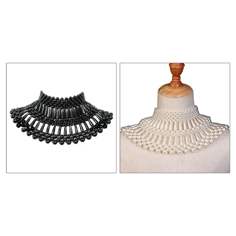 Luxurious Jewelry Bib Choker Necklace Handmade Hollow Out Woven Water Drop Pearl Beaded Layered Body Chain Shawl Drop shipping
Luxurious Jewelry Bib Choker Necklace Handmade Hollow Out Woven Water Drop Pearl Beaded Layered Body Chain Shawl Drop shipping