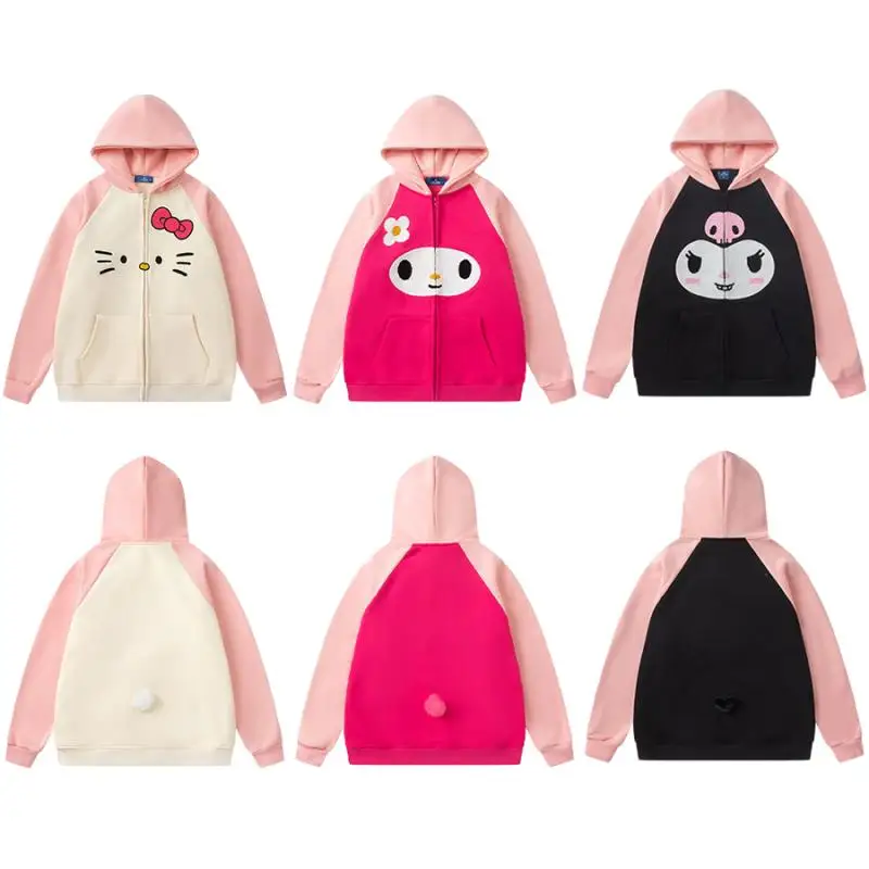 Sanrios Anime Hello Kitty Kuromi My Melody Fleece Thick Coat Autumn Winter Kawaii Trend Cartoon Embroidery Loose Casual Hoodie
Sanrios Anime Hello Kitty Kuromi My Melody Fleece Thick Coat Autumn Winter Kawaii Trend Cartoon Embroidery Loose Casual Hoodie