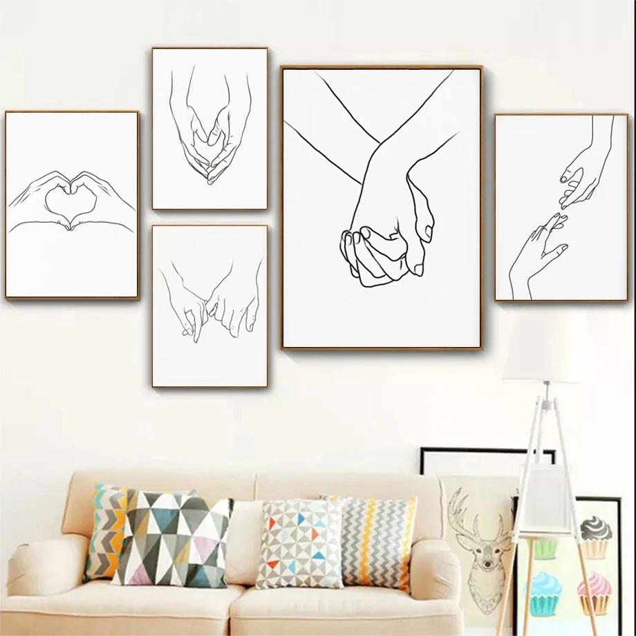 Minimalist Line Couple Holding Hands Love Wall Art Canvas Painting Nordic Posters And Prints Wall Pictures For Living Room Decor
Minimalist Line Couple Holding Hands Love Wall Art Canvas Painting Nordic Posters And Prints Wall Pictures For Living Room Decor