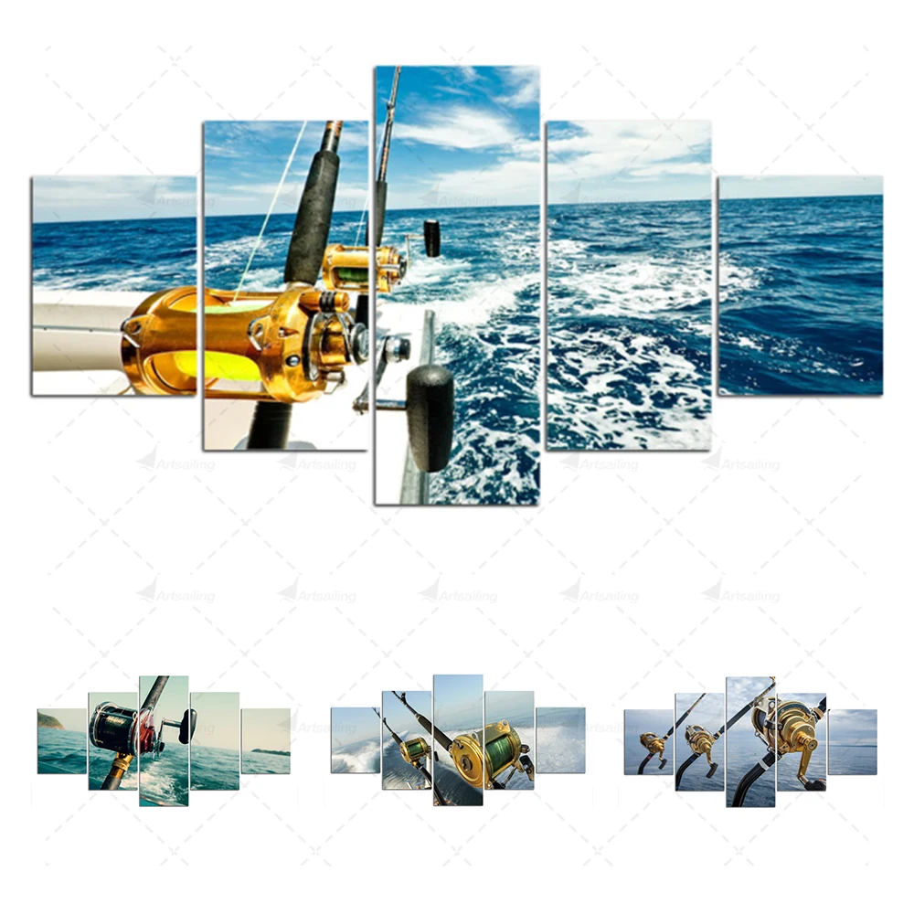 Offshore Angling Outdoor Sport Floating Fishing 5 Pieces Canvas Painting Prints Wall Art Posters Home Decor
Offshore Angling Outdoor Sport Floating Fishing 5 Pieces Canvas Painting Prints Wall Art Posters Home Decor