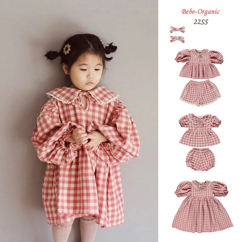 Jenny&DaveSpot 22 Summer New Pink Plaid Series Cotton Linen Dress Doll Shirt Short Sleeve Shorts Girl
Jenny&DaveSpot 22 Summer New Pink Plaid Series Cotton Linen Dress Doll Shirt Short Sleeve Shorts Girl